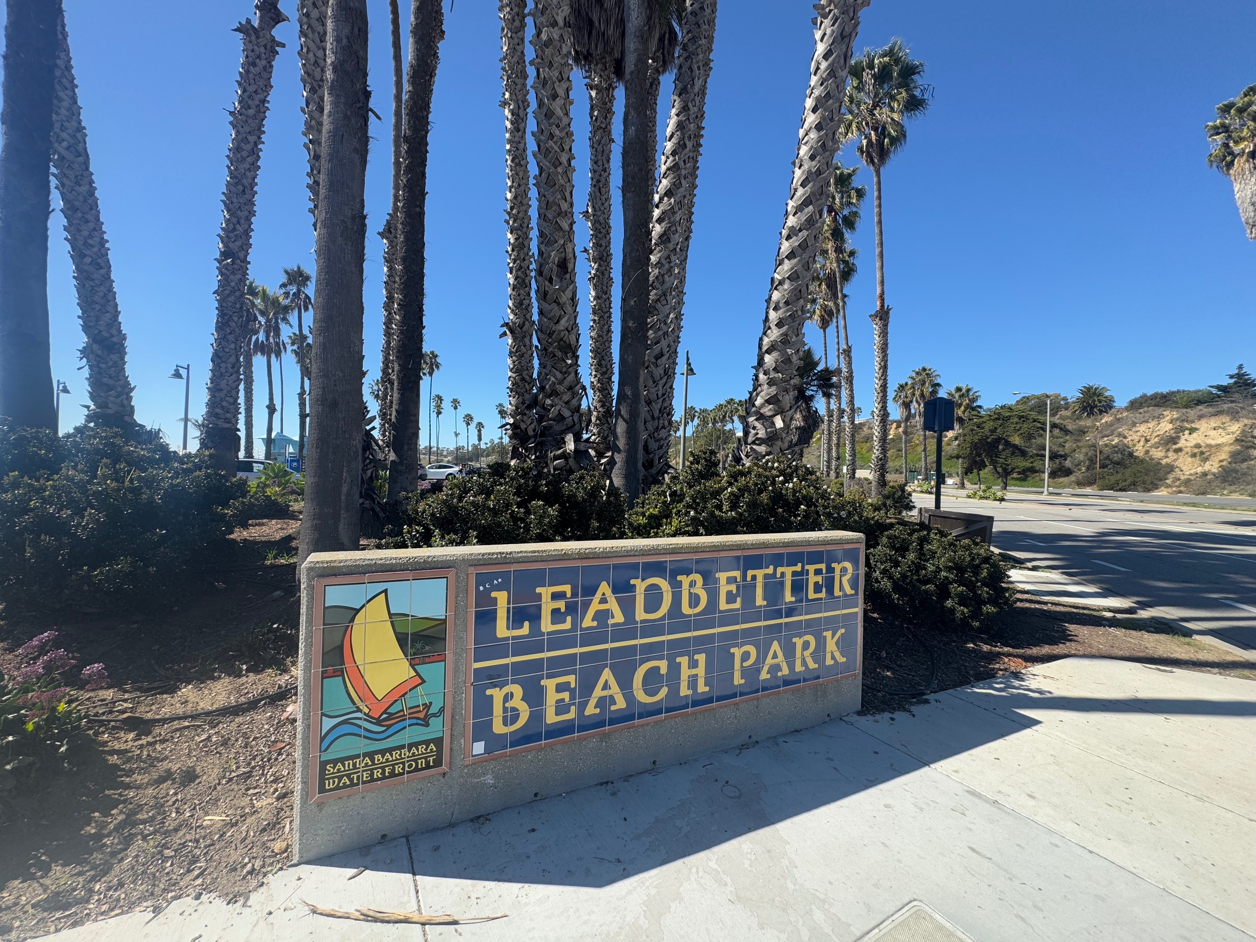 Leadbetter Beach Park sign